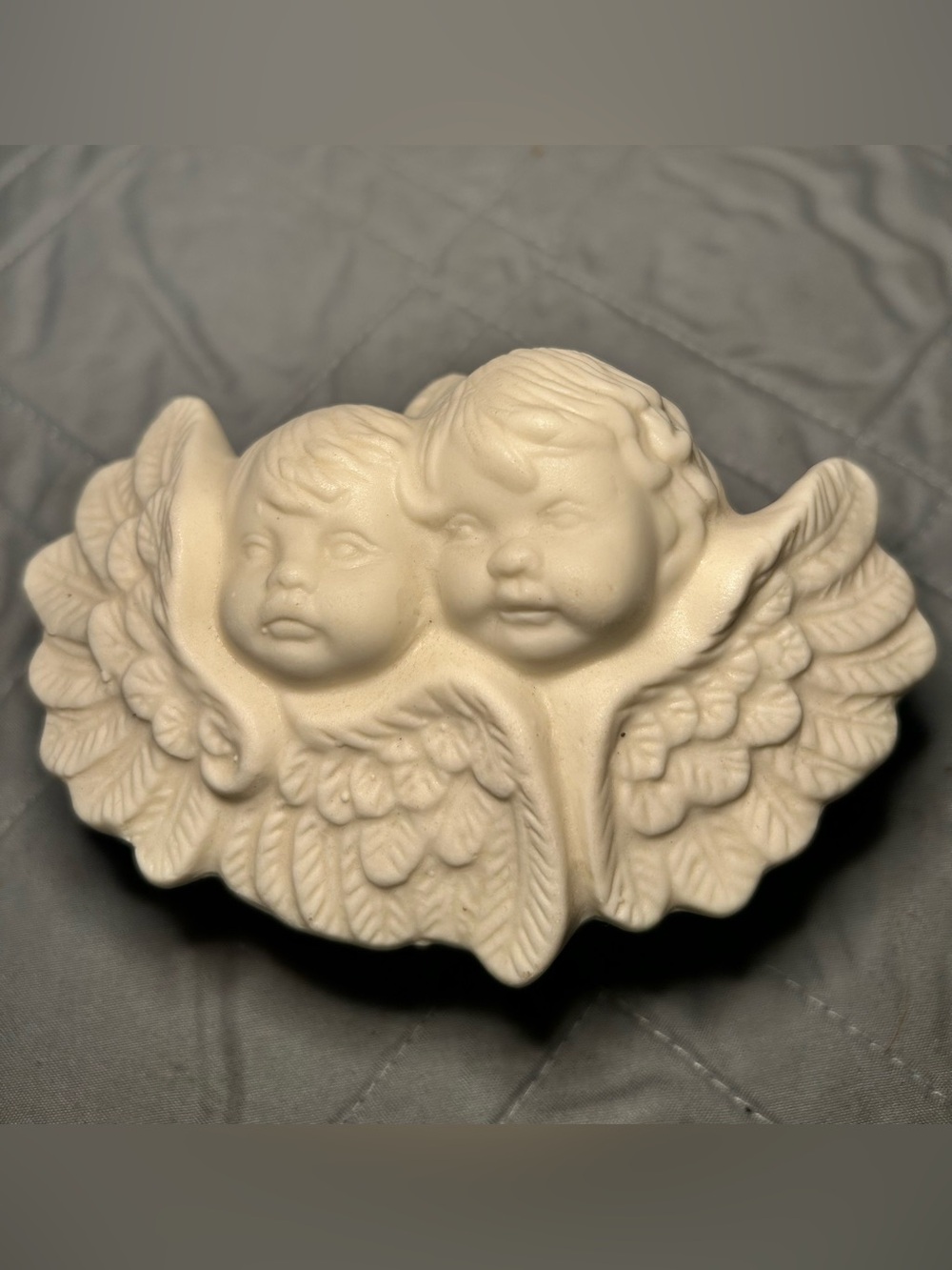 Vintage bisque porcelain trinket box